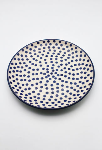 Blue Dots - Flacher Teller 25 cm ø